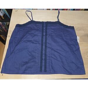 NWT Old Navy sz L Y2K style Blue Babydoll Top Cottagecore Coquette